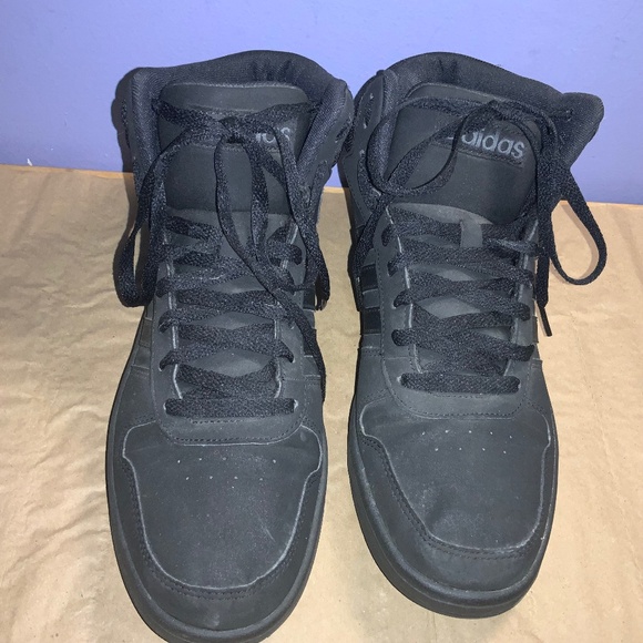 Adidas Men's Hoops 2.0 Mid Black Basketball Sneaker SZ 10 FV7229 - Picture 1 of 6